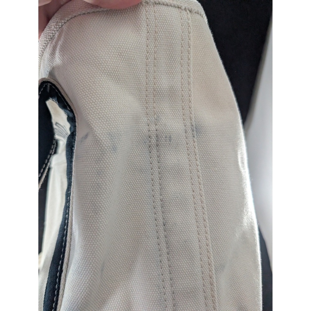 Lands End Canvas Tote Bag Black and Natural White / cream Personalized Dana - Picture 9 of 12